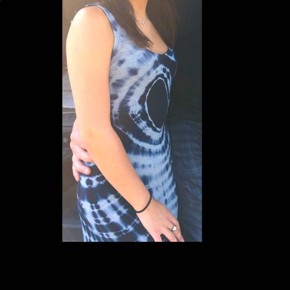 Tie die blue dress